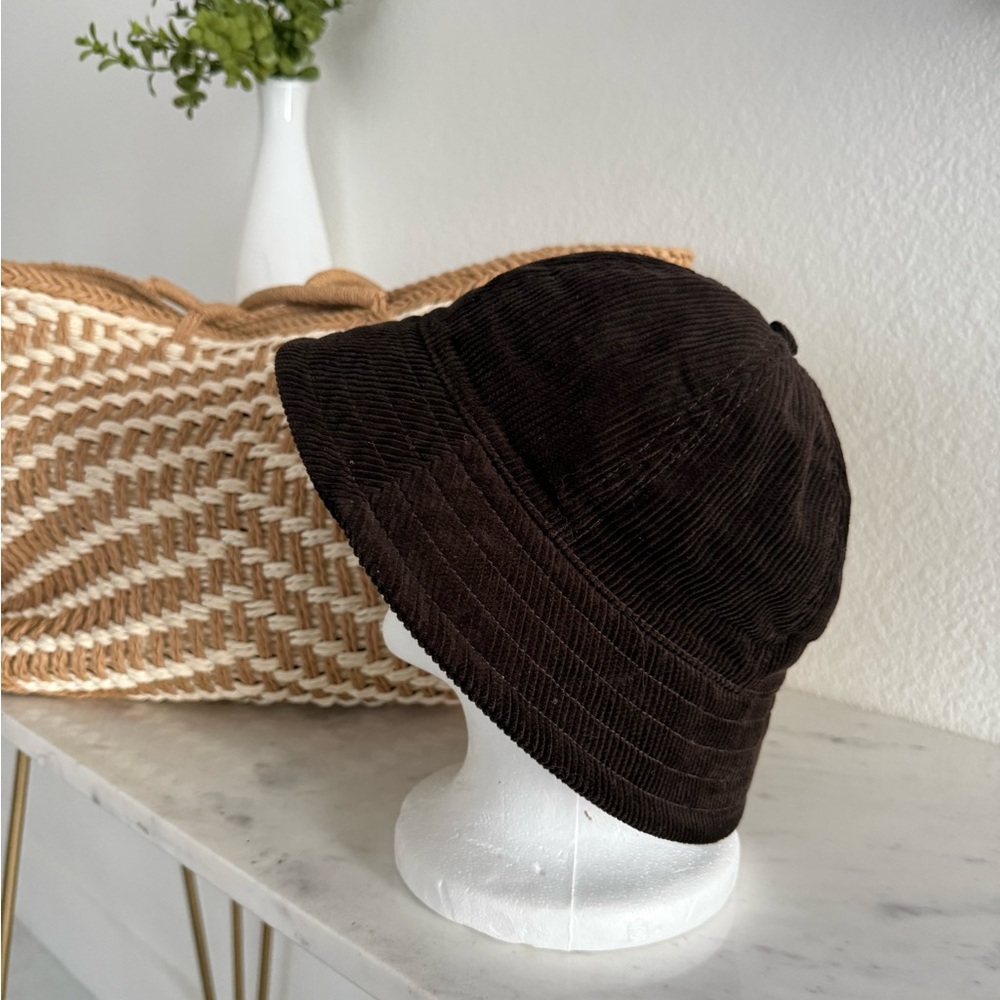 Brown Corduroy Bucket Hat - Picture 5 of 7